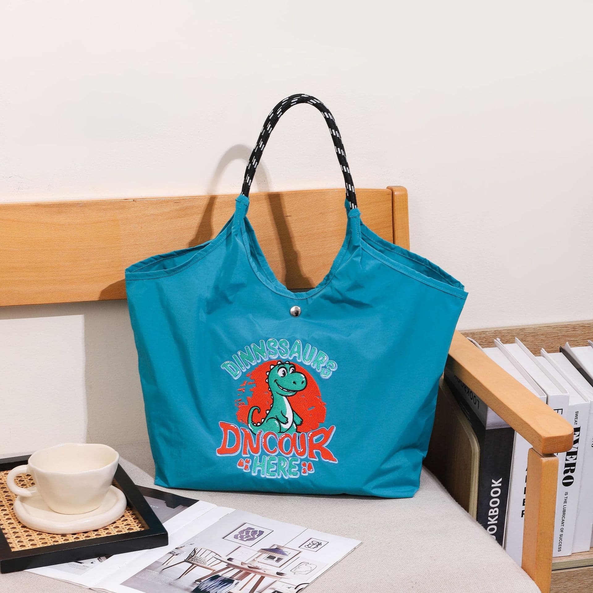 ミニバッグ ミニバッグ 恐竜キャラクター刺繍ミニトートバッグ