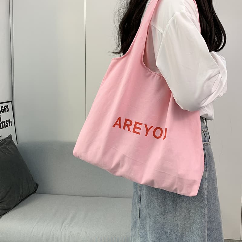 ミニバッグ ミニバッグ 質問ロゴ入りシンプルトートバッグ