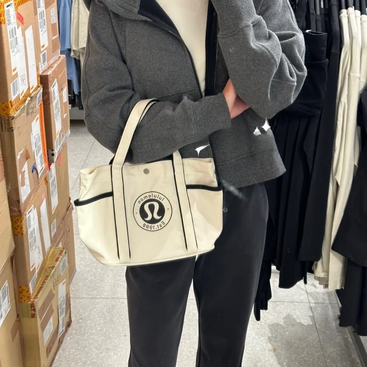 ミニバッグ ミニバッグ シンプル丸ロゴキャンバスミニトート