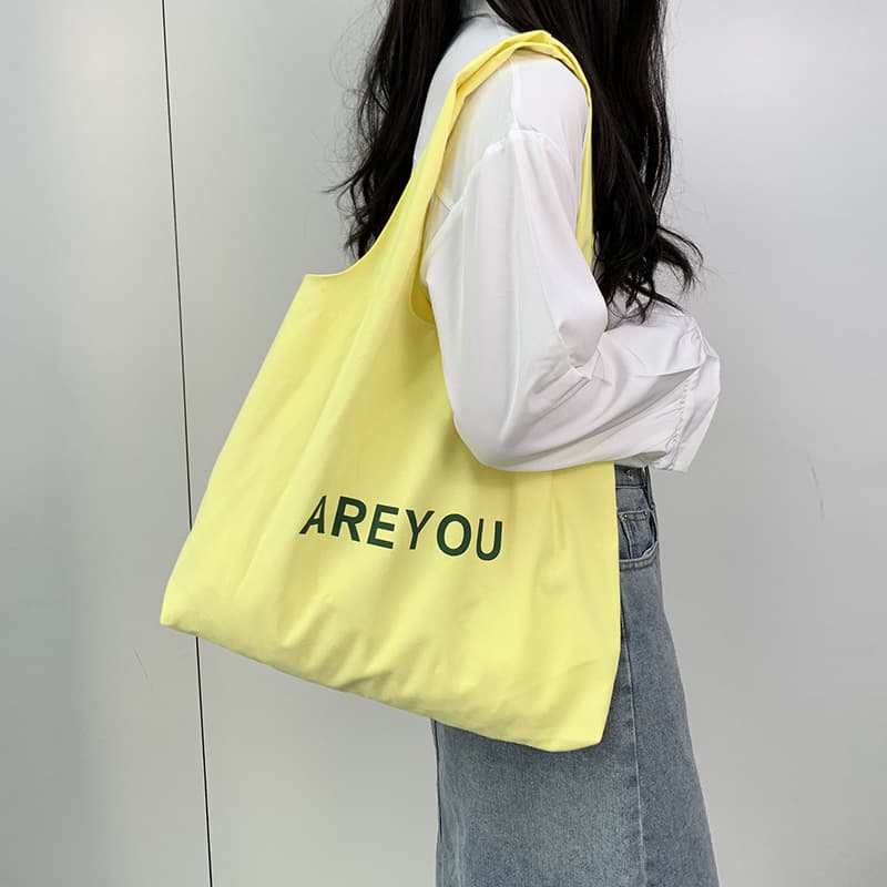 ミニバッグ ミニバッグ 質問ロゴ入りシンプルトートバッグ