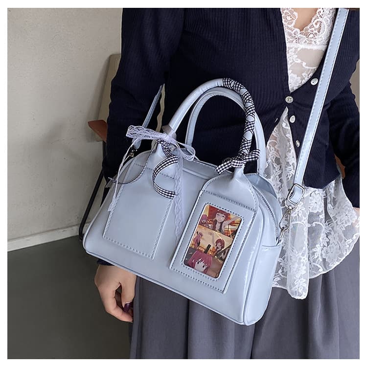 ミニバッグ フォトフレーム付きリボン結びミニバッグ