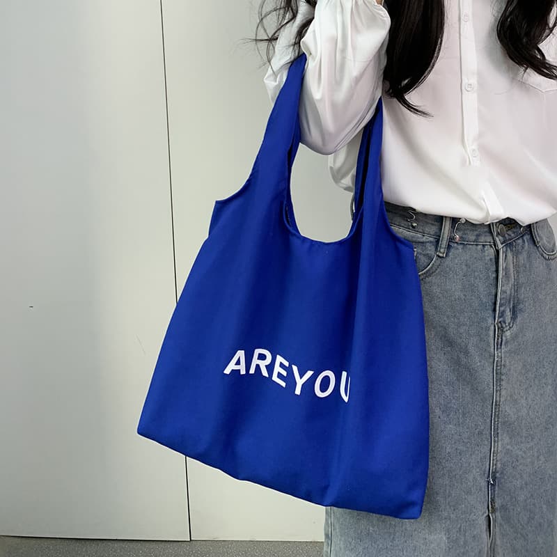 ミニバッグ ミニバッグ 質問ロゴ入りシンプルトートバッグ