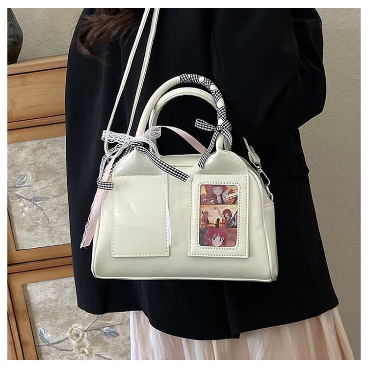 ミニバッグ フォトフレーム付きリボン結びミニバッグ