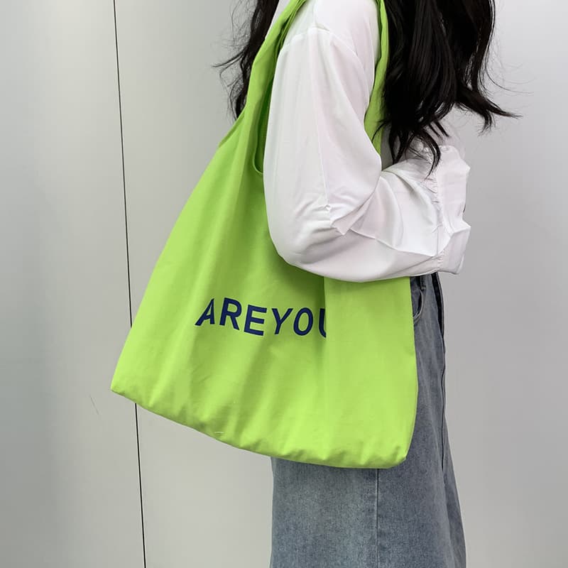 ミニバッグ ミニバッグ 質問ロゴ入りシンプルトートバッグ