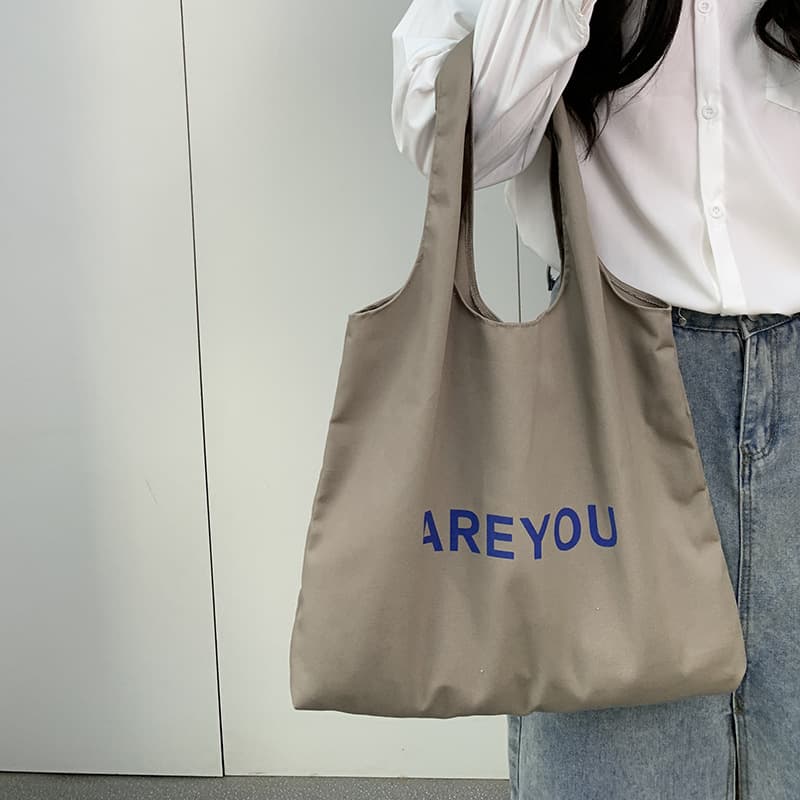 ミニバッグ ミニバッグ 質問ロゴ入りシンプルトートバッグ