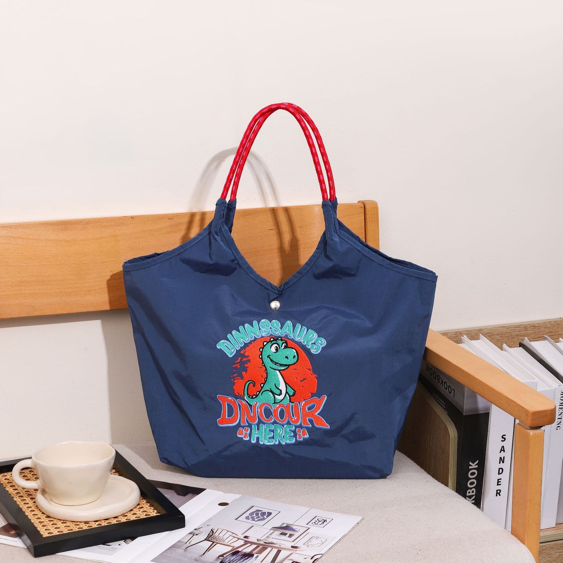 ミニバッグ ミニバッグ 恐竜キャラクター刺繍ミニトートバッグ