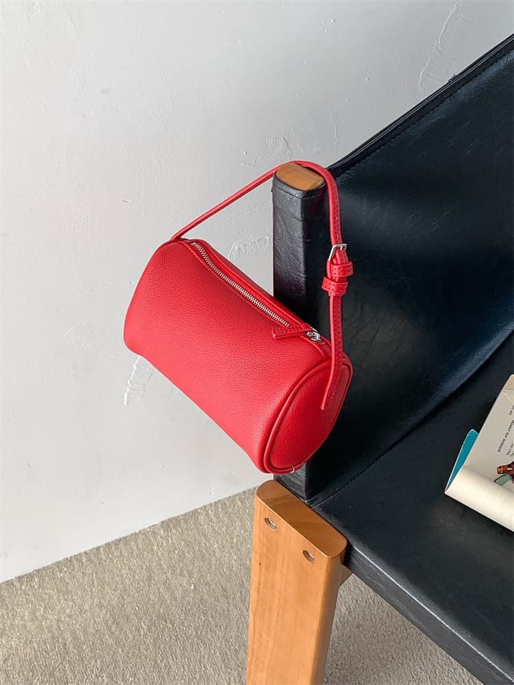 ミニバッグ シンプル筒型ミニショルダーバッグ