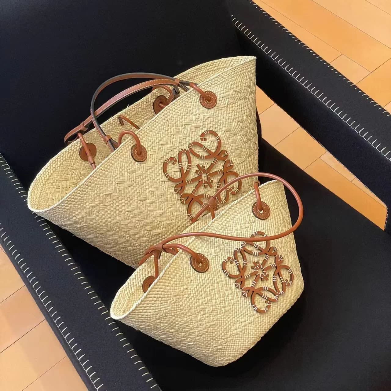 ミニバッグ 花模様かごミニバッグ親子セット