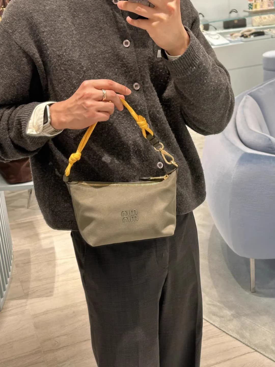ミニバッグ ロープ結び目ハンドルミニバッグ