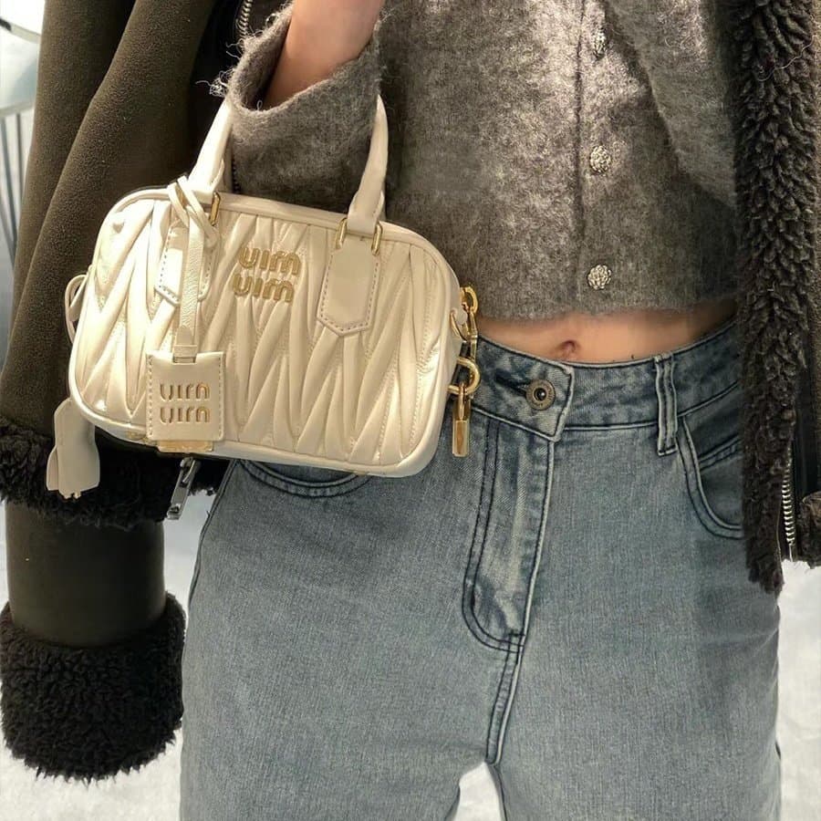 ミニバッグ ミニバッグ 立体織りデザイン ミニボストンバッグ