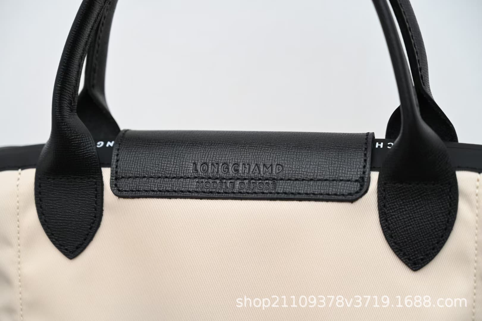 ミニバッグ 上品バイカラーハンドル折りたたみミニバッグ