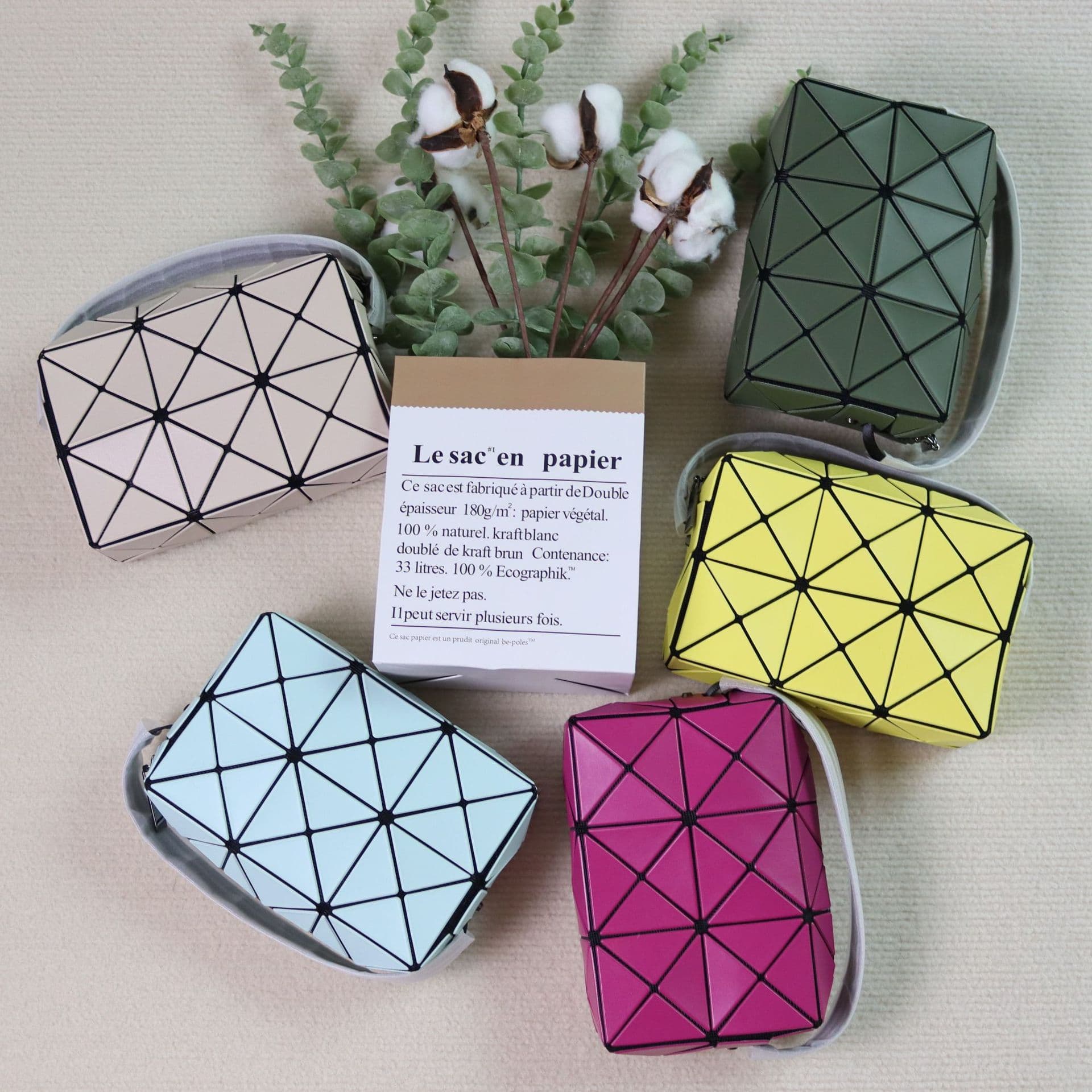 ミニバッグ 幾何学模様ジオメトリックミニバッグ