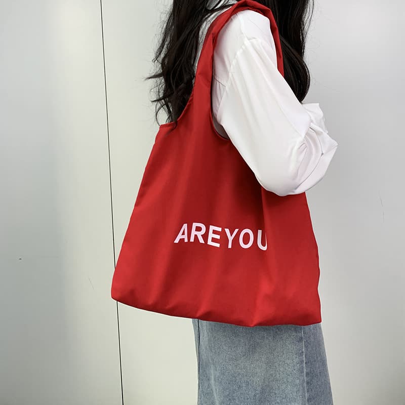 ミニバッグ ミニバッグ 質問ロゴ入りシンプルトートバッグ
