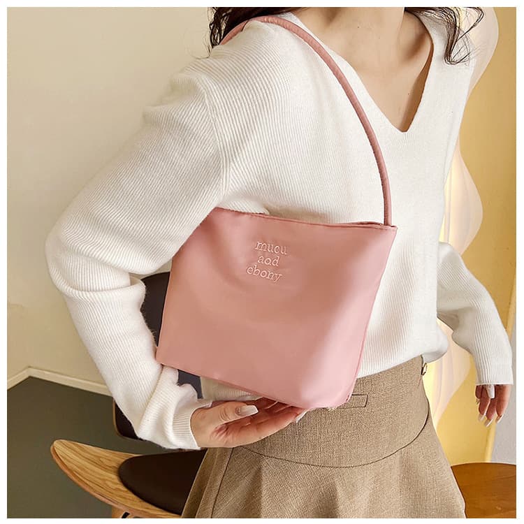ミニバッグ ミニバッグ シンプル刺繍ミニトートバッグ